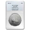 2011 Australia 1 kilo Silver Year of the Rabbit MS-69 PCGS 2011 Australia 1 kilo Silver Year of the Rabbit MS-69 PCGS